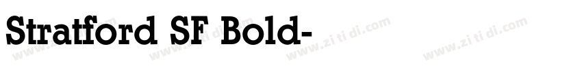 Stratford SF Bold字体转换